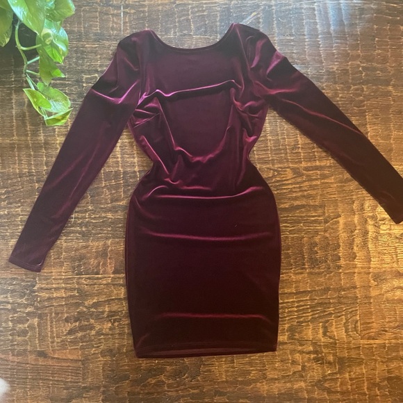 Velvet Long Sleeve Dress - Picture 2 of 12